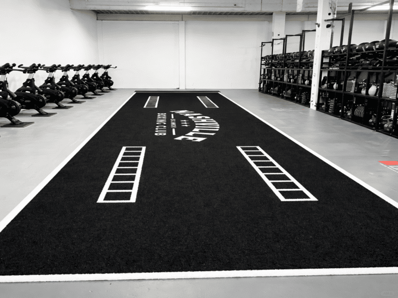 gym turf layout preparation